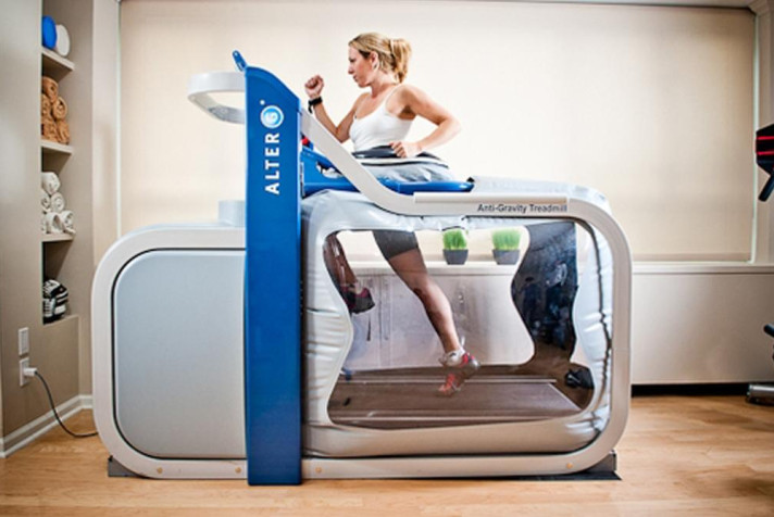 Woman Using Alter G Treadmill